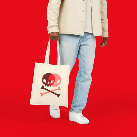 Love Skulls and Crossbones Tote Bag
