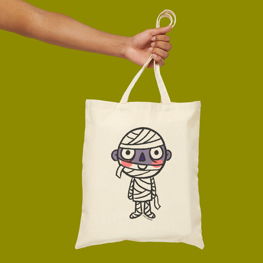 Mummy Halloween Canvas Tote Bag