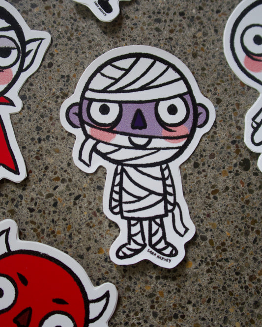 Mummy Vinyl Decals 3"X4"