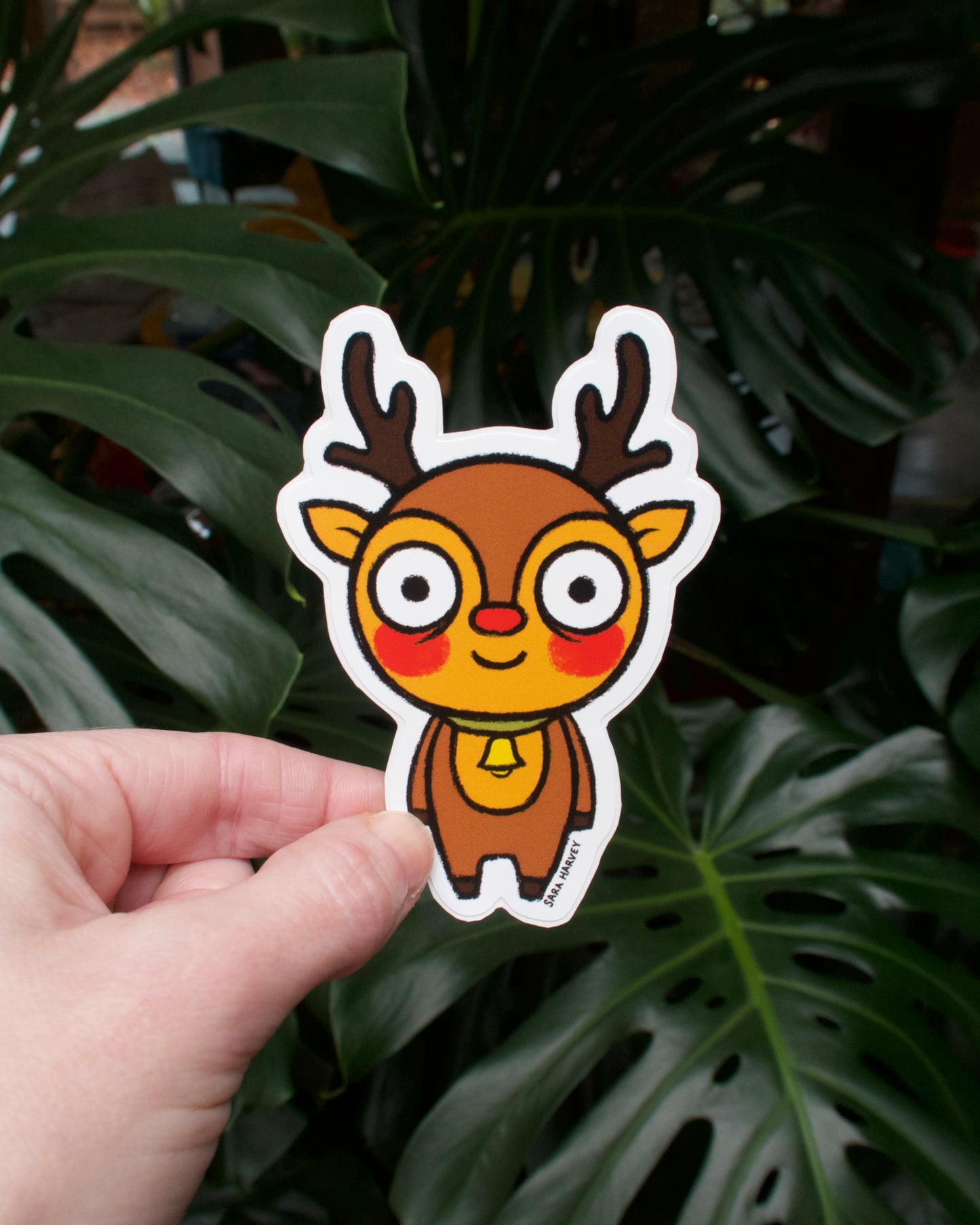 Reindeer Vinyl Decals 3.5" tall