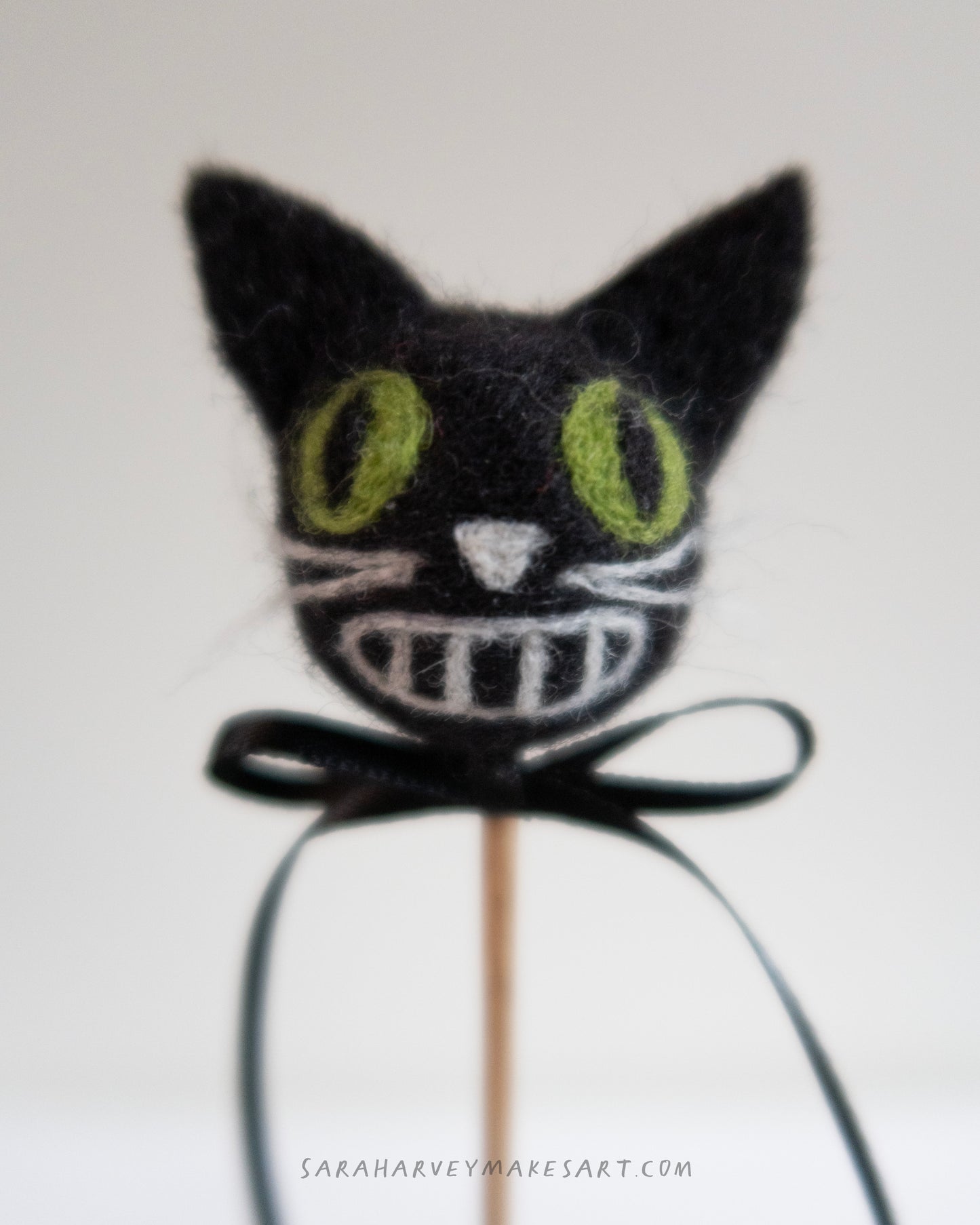 Handmade Wool Felted Cat Head | One of a kind