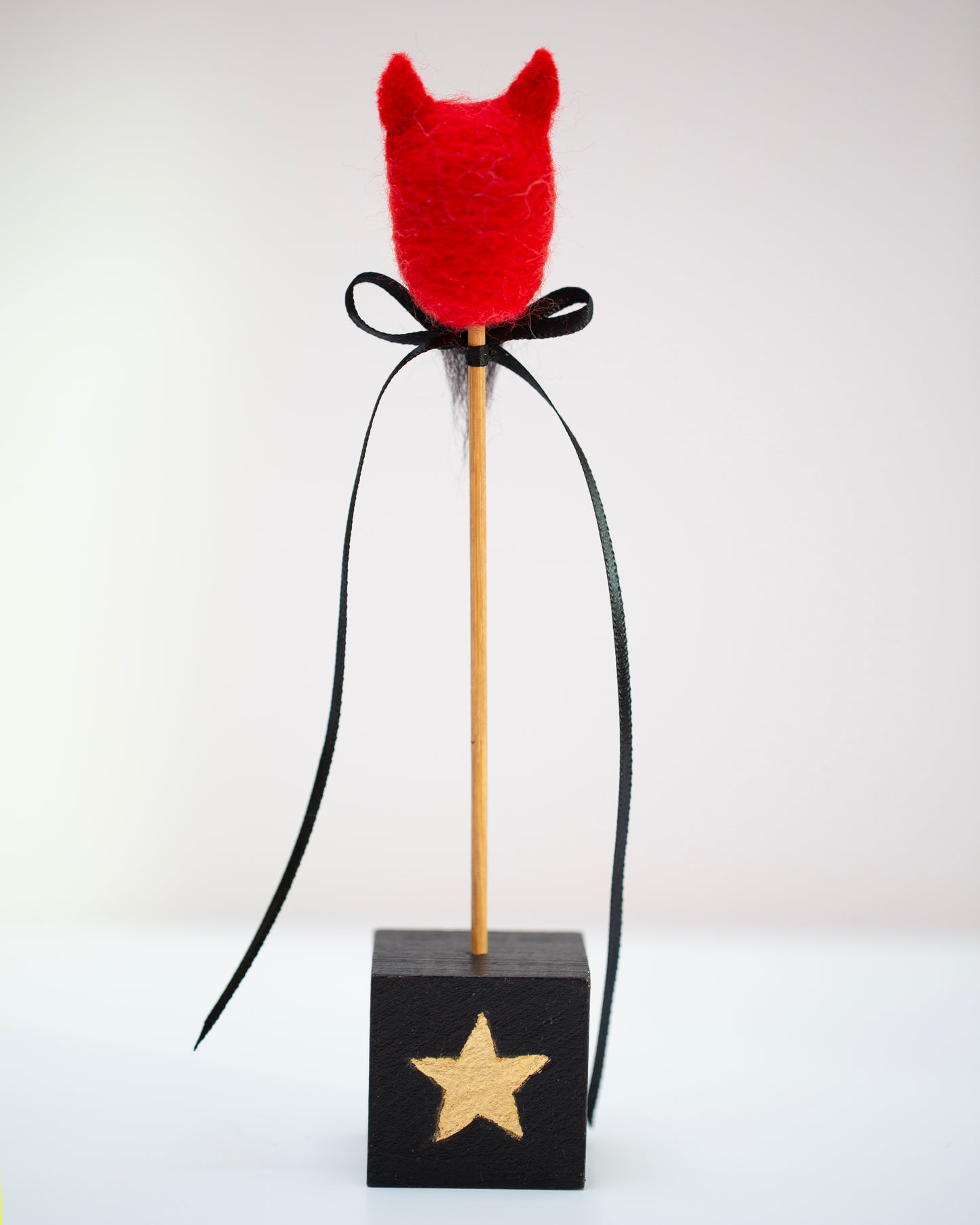 Handmade Wool Felted Devil Head | One of a kind