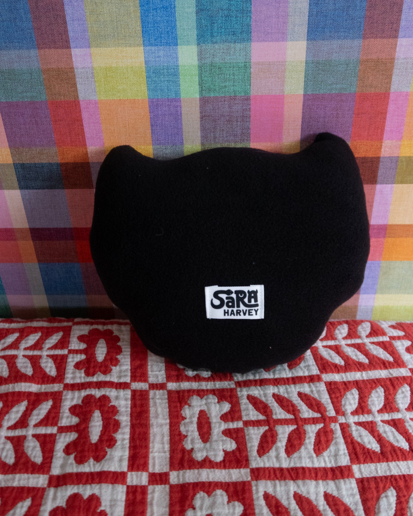 Devil Head Pillow/Plush 12" tall Handmade