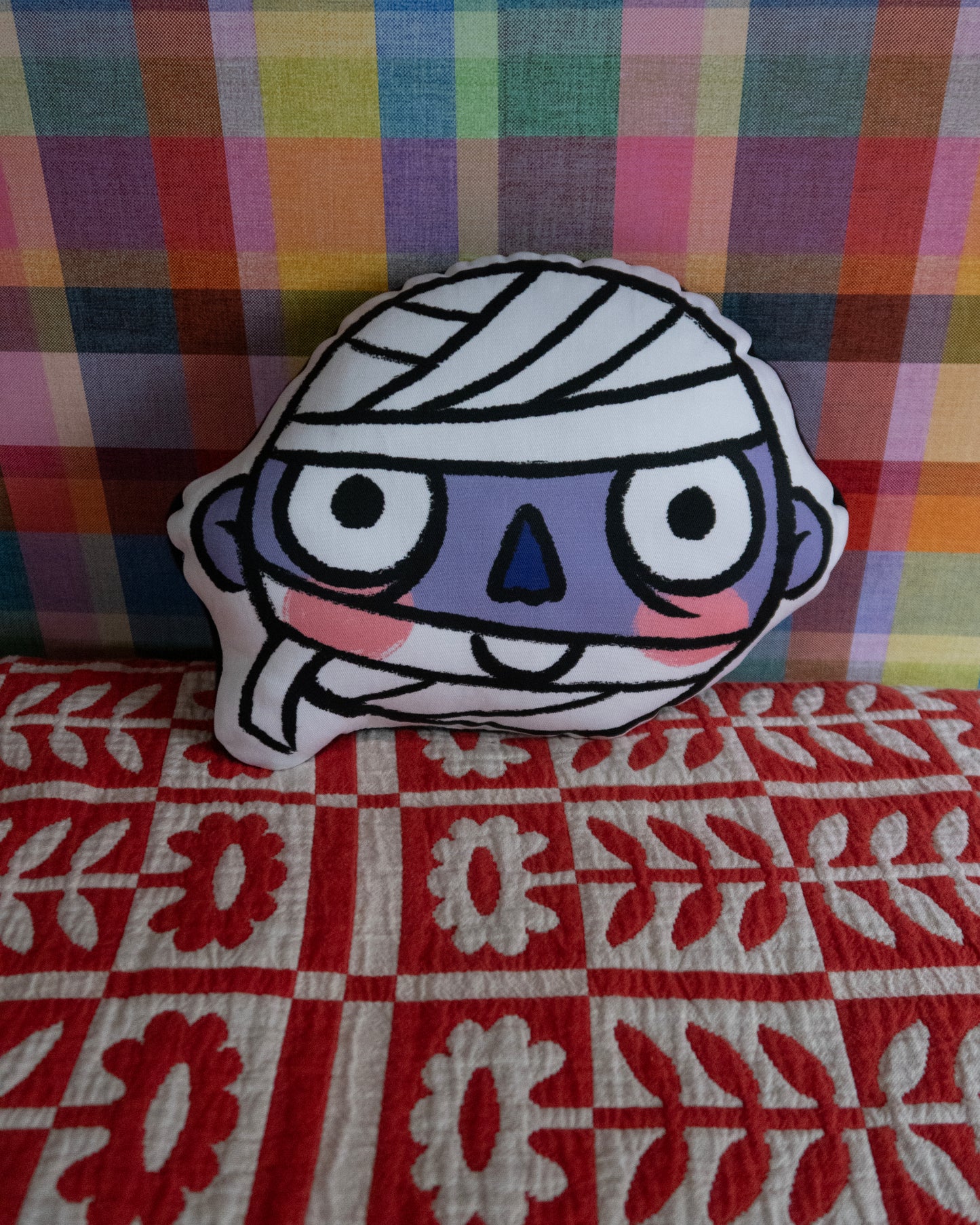 Mummy Head Pillow/Plush 12" tall Handmade