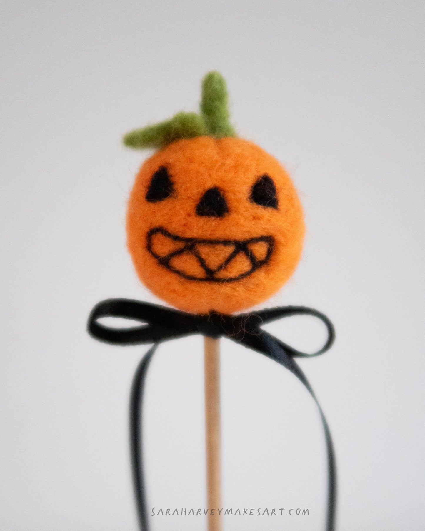 Handmade Wool Felted Pumpkin Head | One of a kind