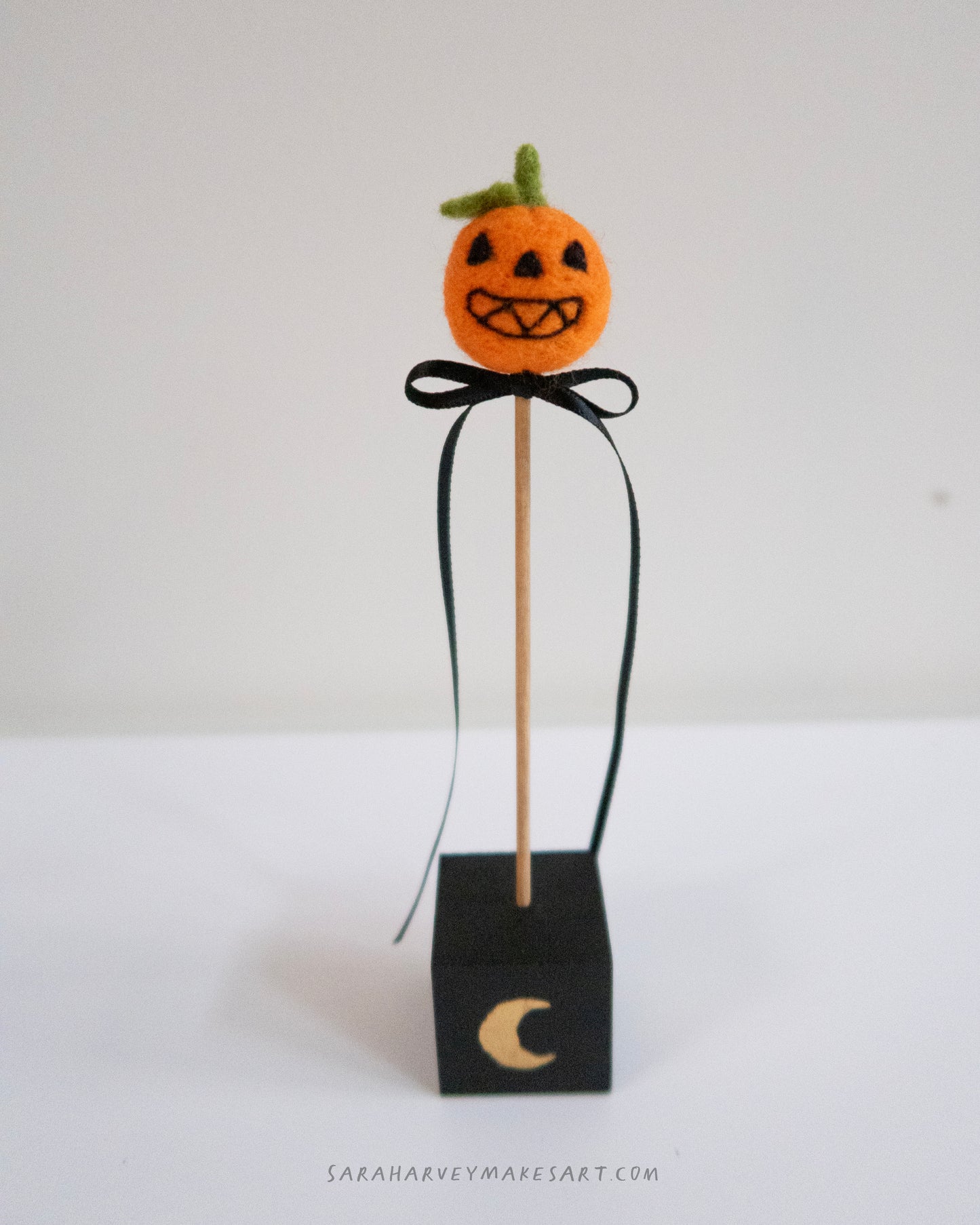 Handmade Wool Felted Pumpkin Head | One of a kind