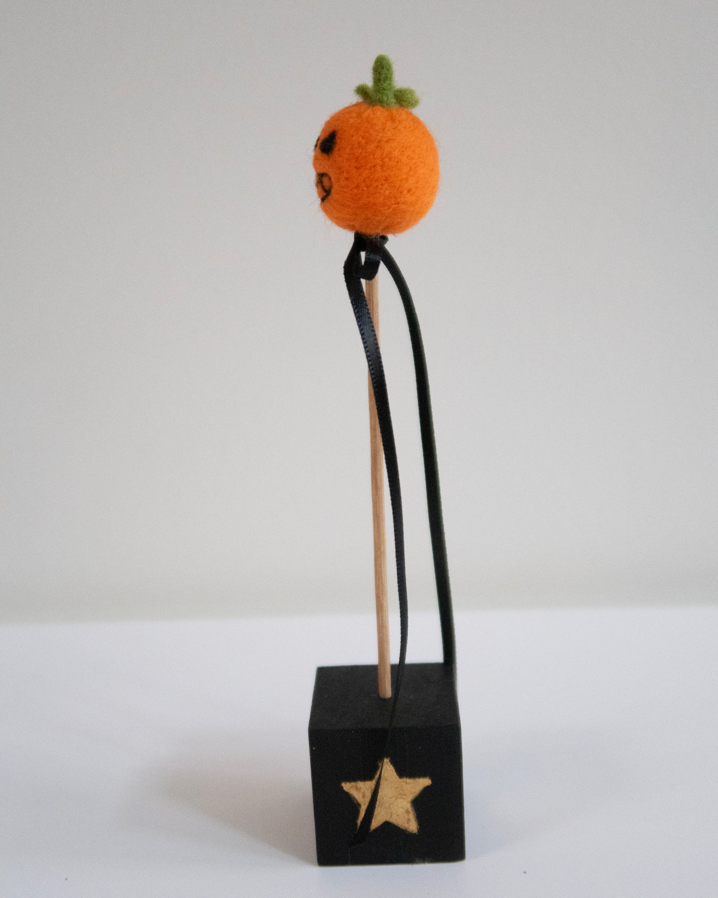 Handmade Wool Felted Pumpkin Head | One of a kind