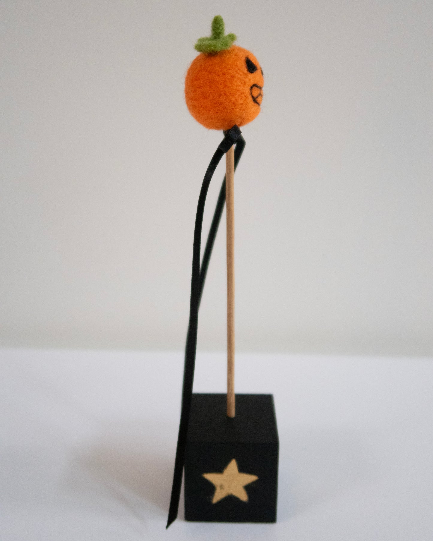 Handmade Wool Felted Pumpkin Head | One of a kind