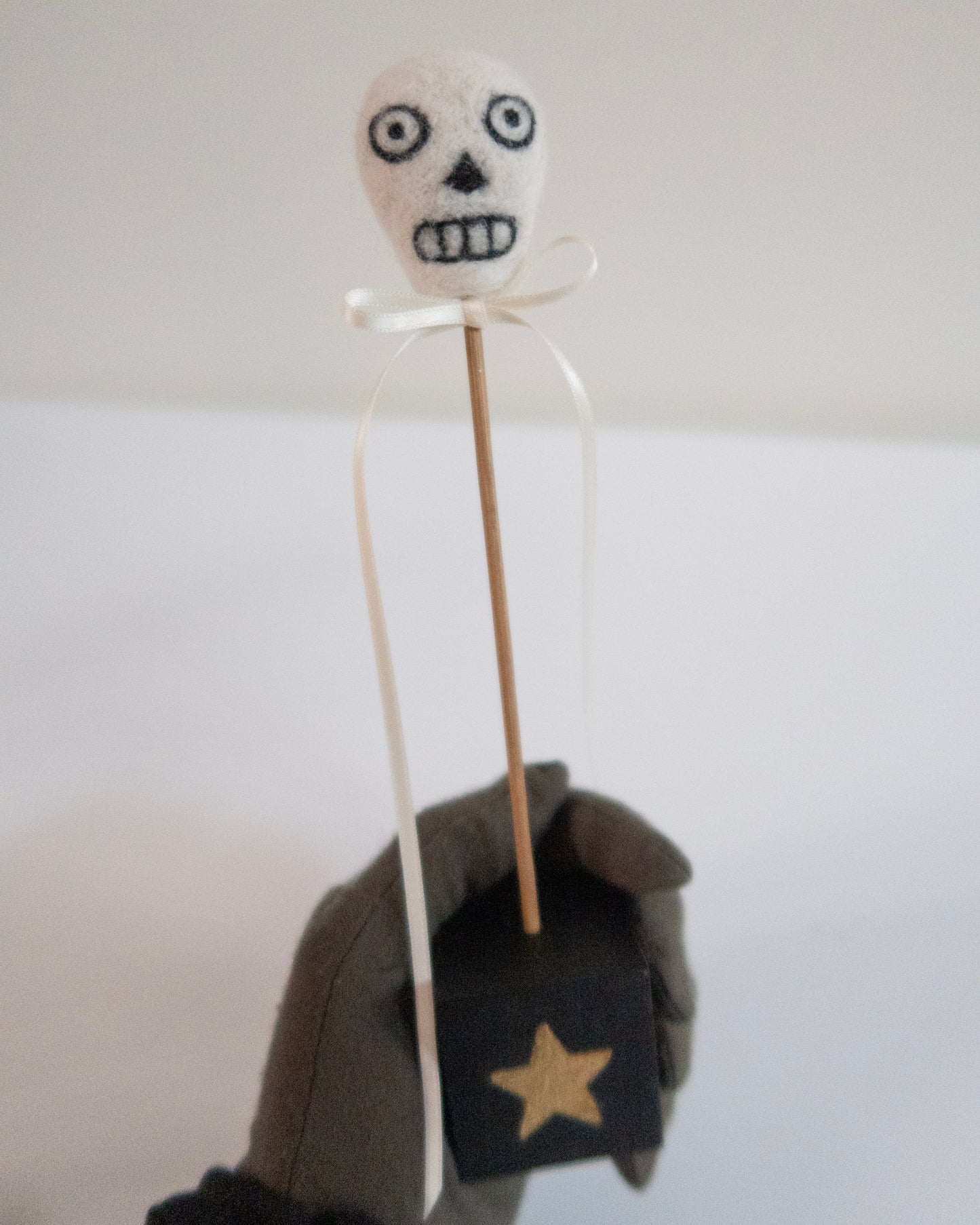 Handmade Wool Felted Skull Head | One of a kind