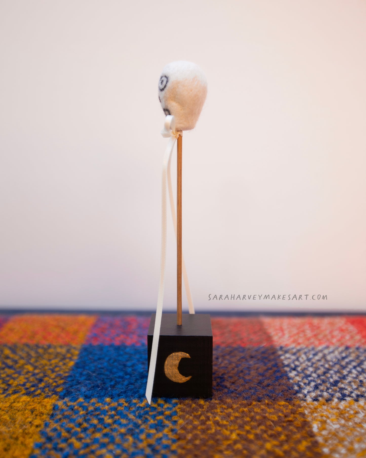 Handmade Wool Felted Skull Head | One of a kind