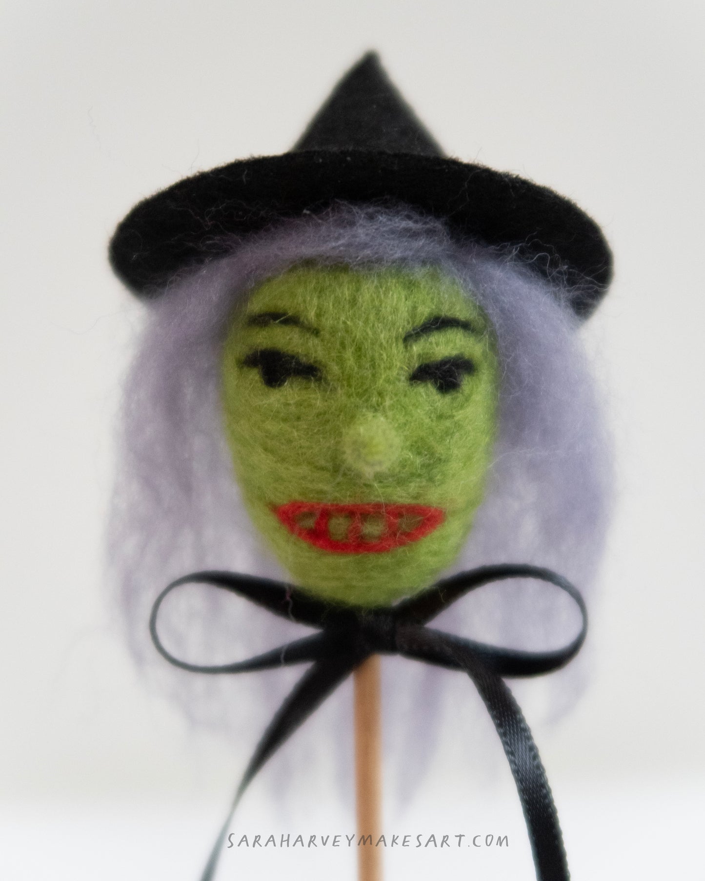 Handmade Wool Felted Witch Head | One of a kind