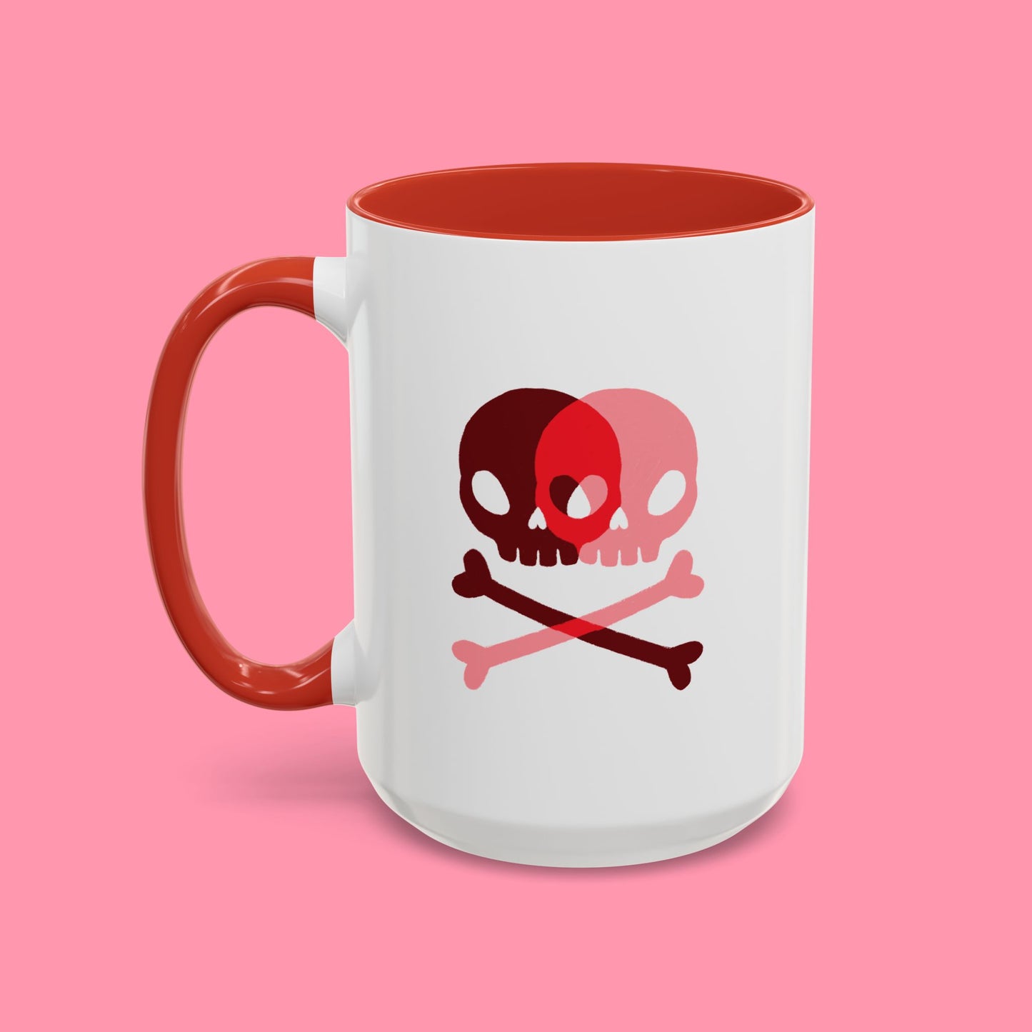 Love Skull Crossbones and Heart Valentines/Anniversary/Wedding Mug