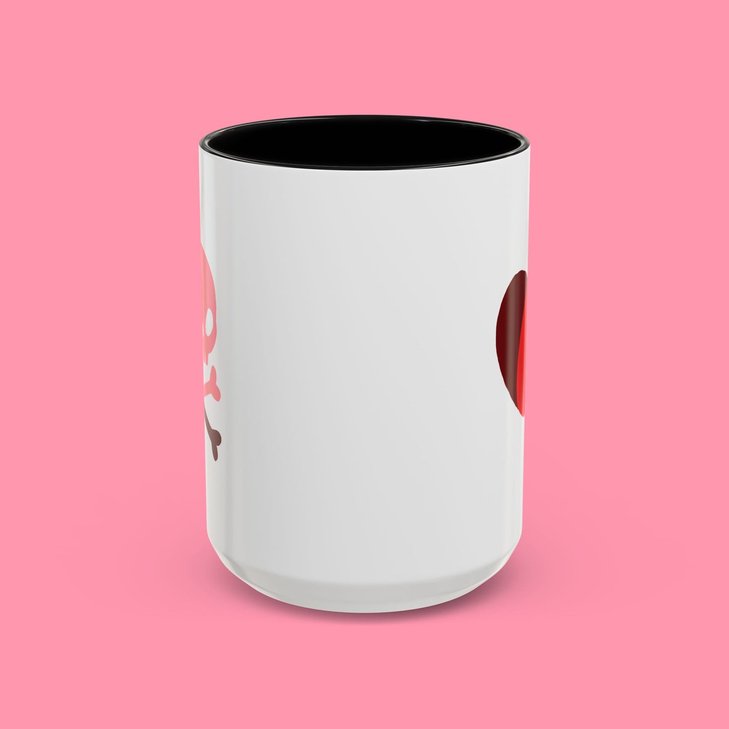 Love Skull Crossbones and Heart Valentines/Anniversary/Wedding Mug