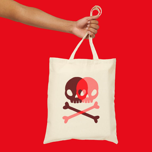 Love Skulls and Crossbones Tote Bag