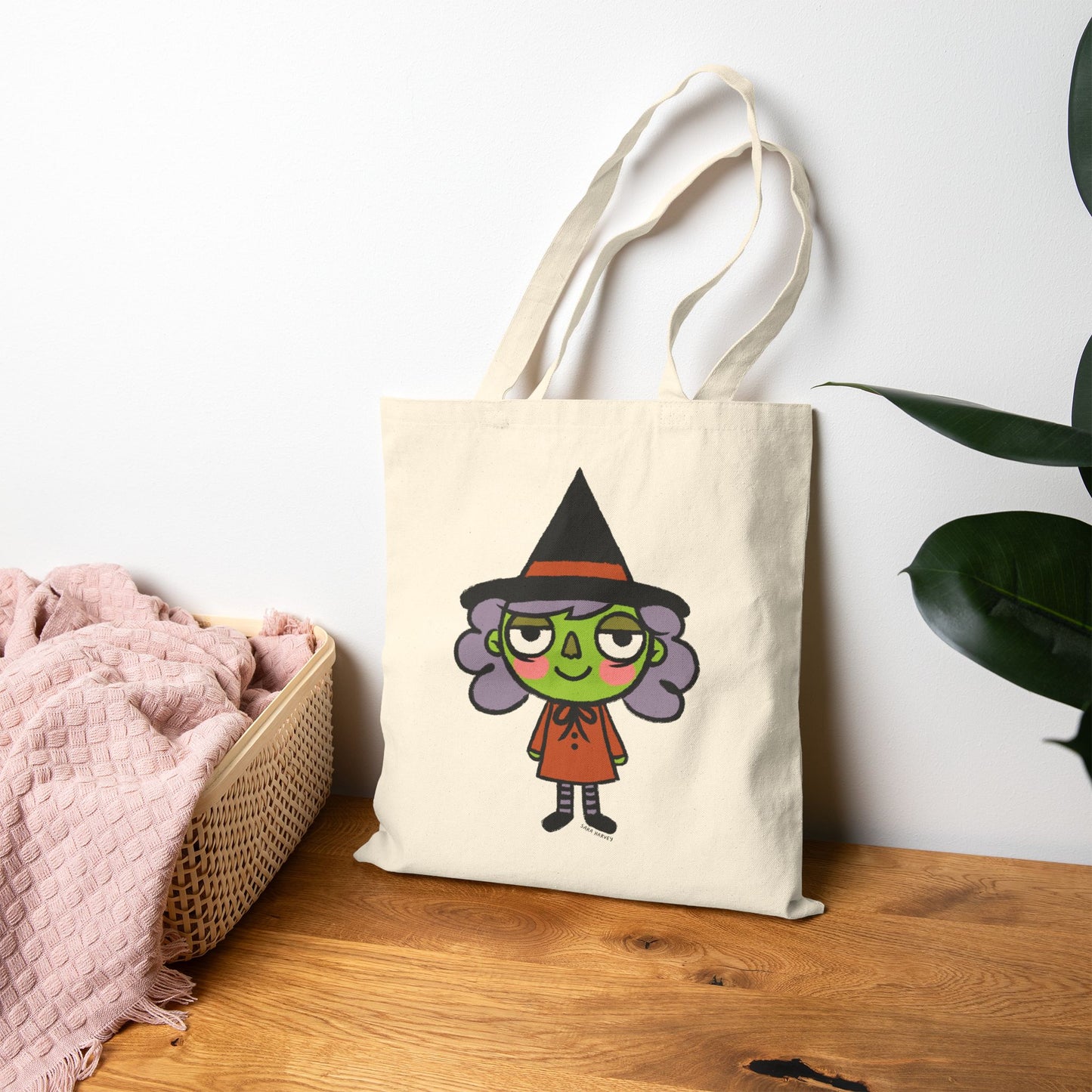 Witch Halloween Canvas Tote Bag