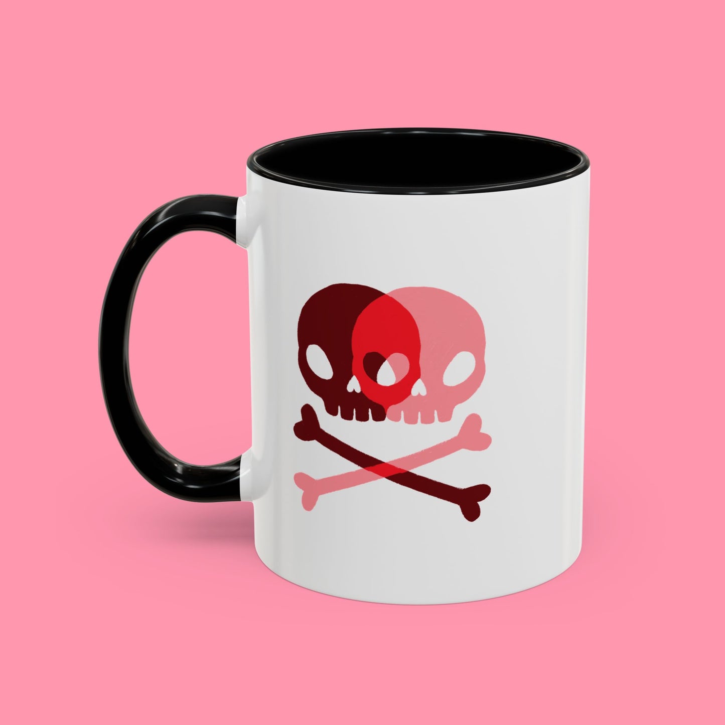 Love Skull Crossbones and Heart Valentines/Anniversary/Wedding Mug