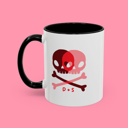 CUSTOM Personalized Til Death Love Skull and Crossbones Coffee Mug