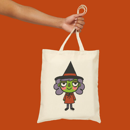 Witch Halloween Canvas Tote Bag