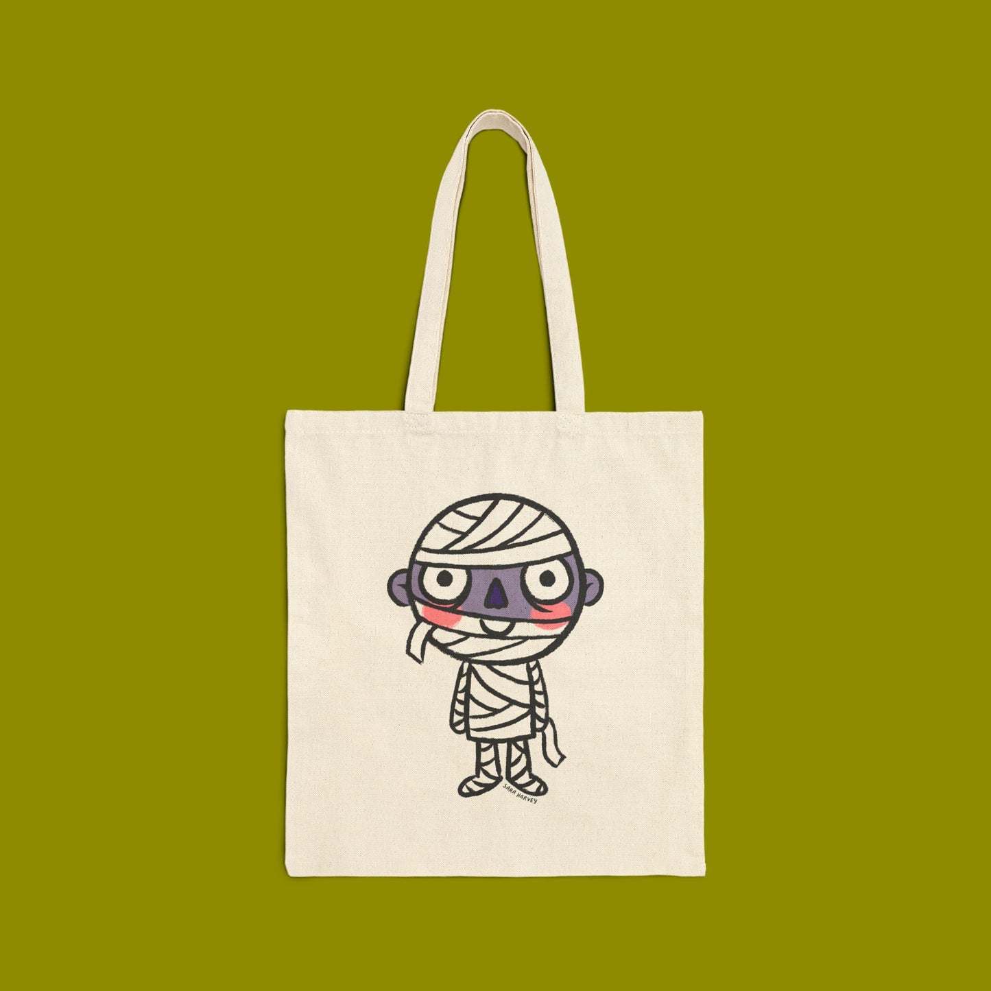 Mummy Halloween Canvas Tote Bag