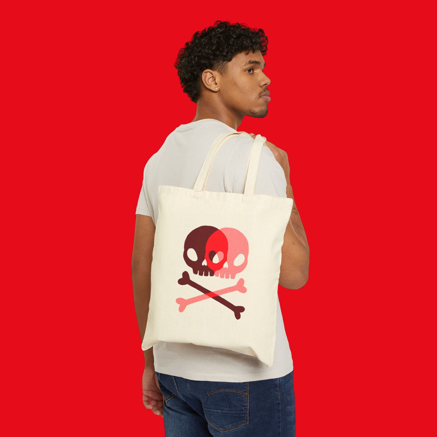 Love Skulls and Crossbones Tote Bag