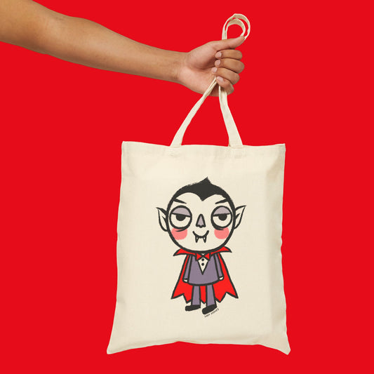 Vampire Halloween Canvas Tote Bag