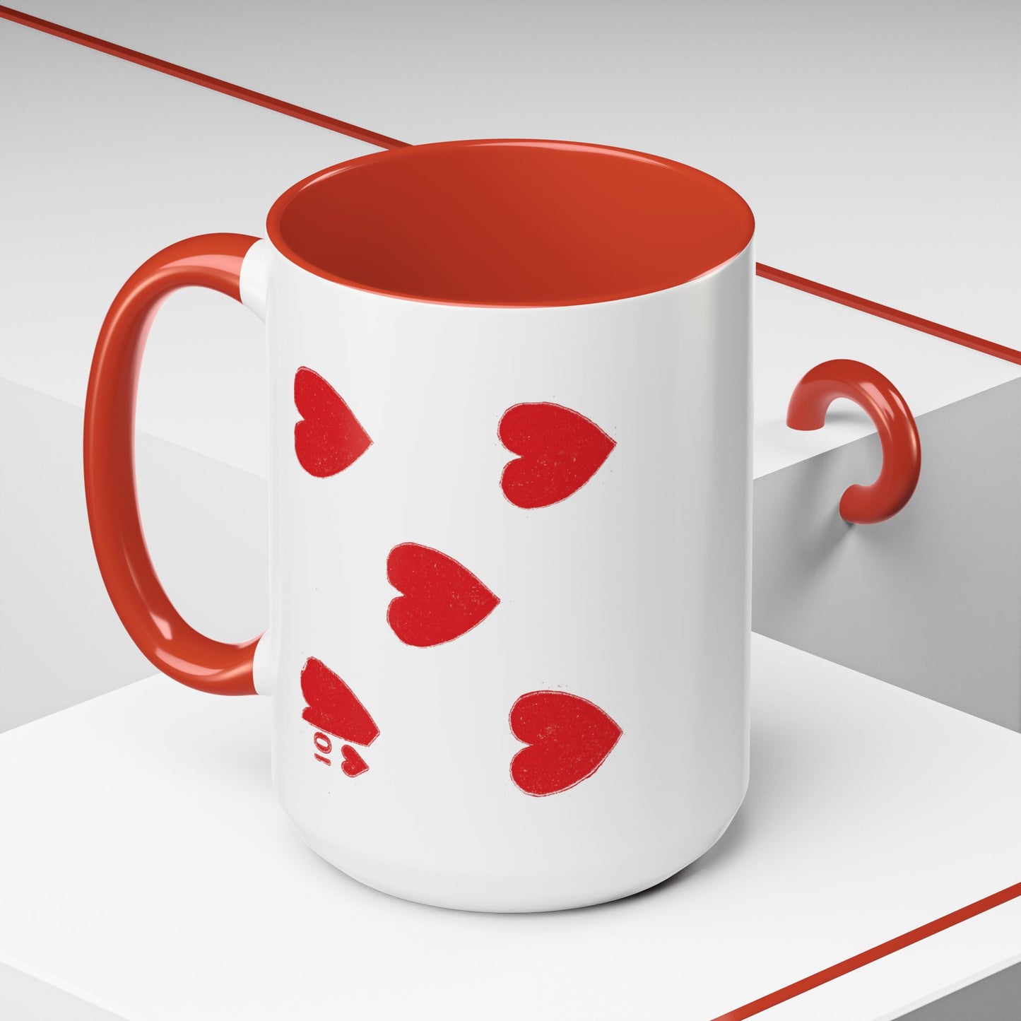Valentine Vintage Playing Card Coffee Mug