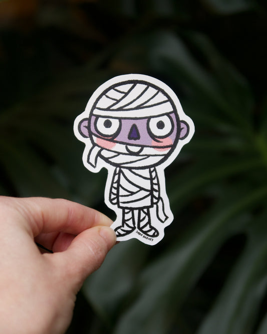 Mummy Vinyl Decals 3"X4"