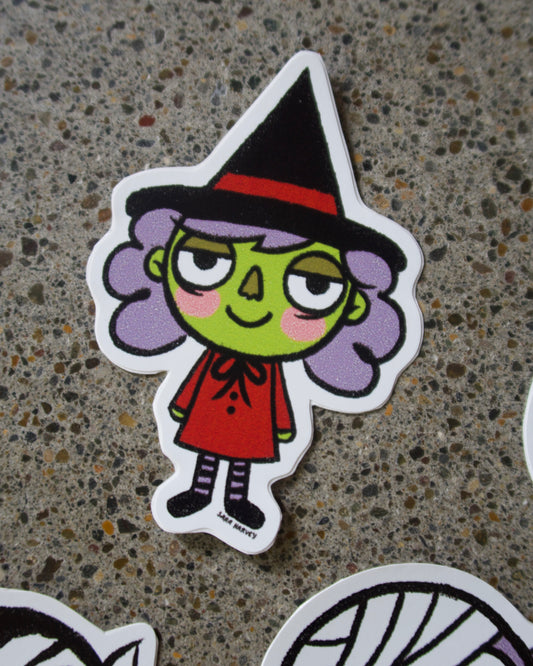 Witch Vinyl Decals 3"X4"
