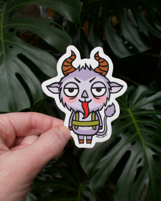 Krampus Vinyl Decals 3.5" tall