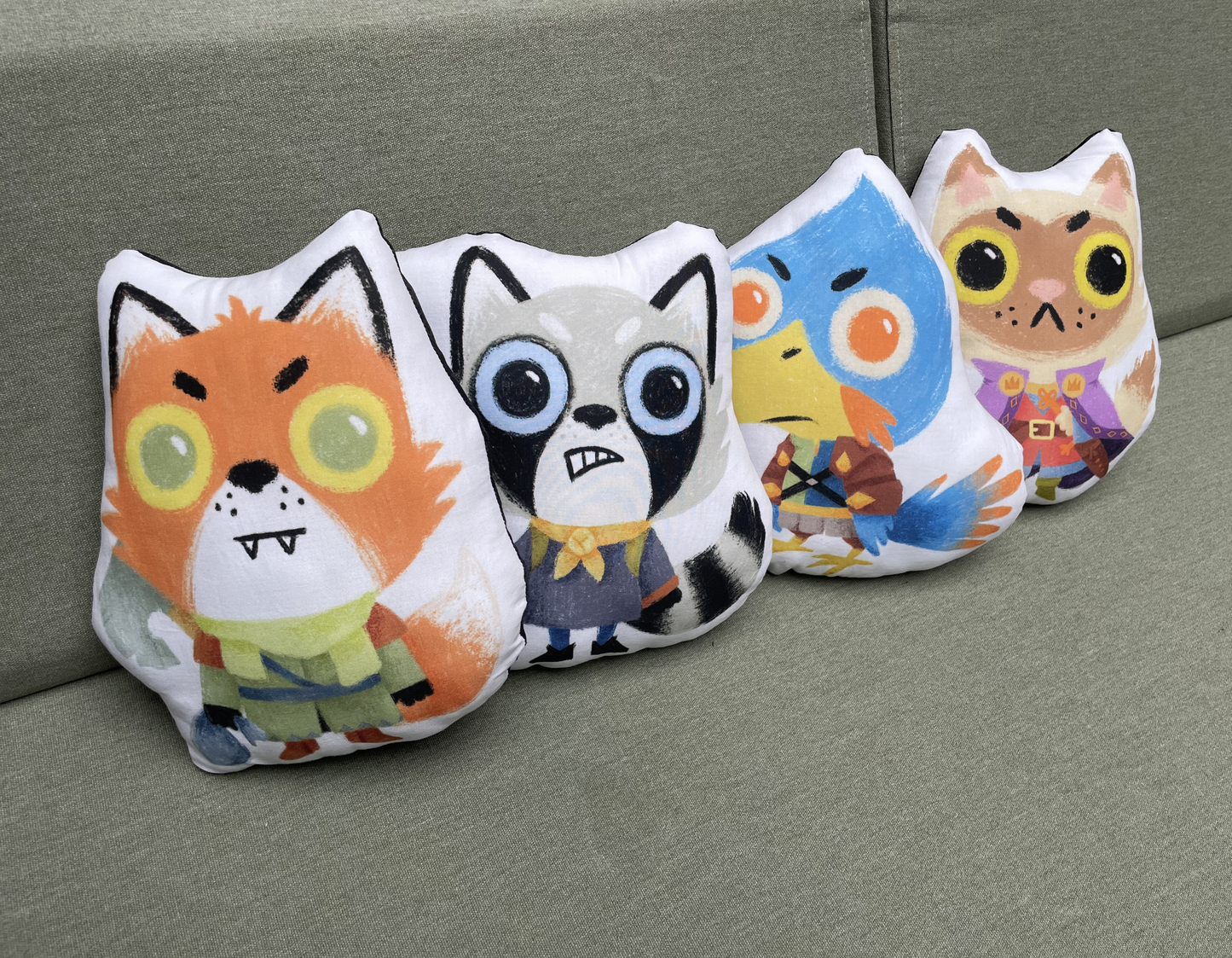 Root Game Inspired Raccoon Vagabond Pillow