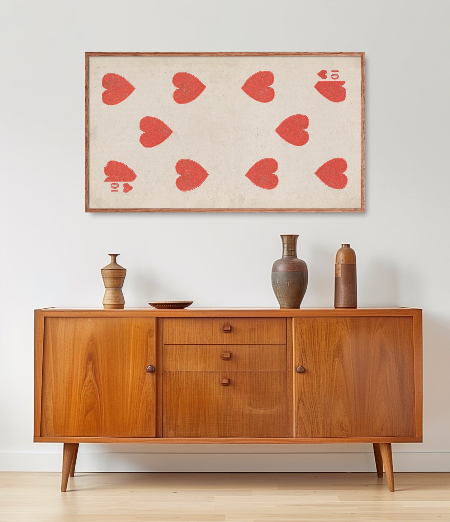 Valentine Vintage Hearts Playing Card Frame TV Artwork DOWNLOAD