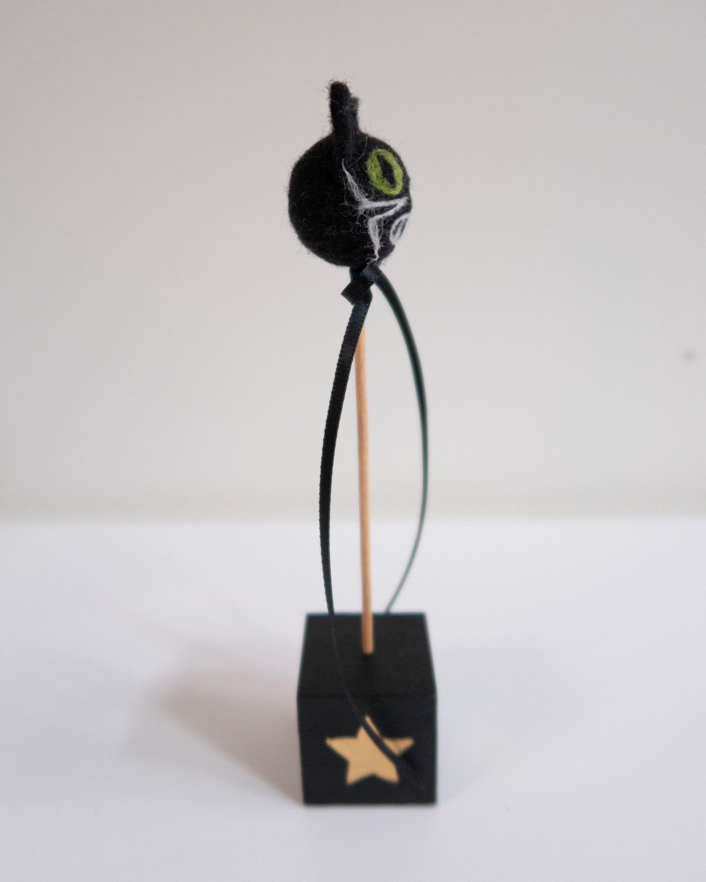 Handmade Wool Felted Cat Head | One of a kind