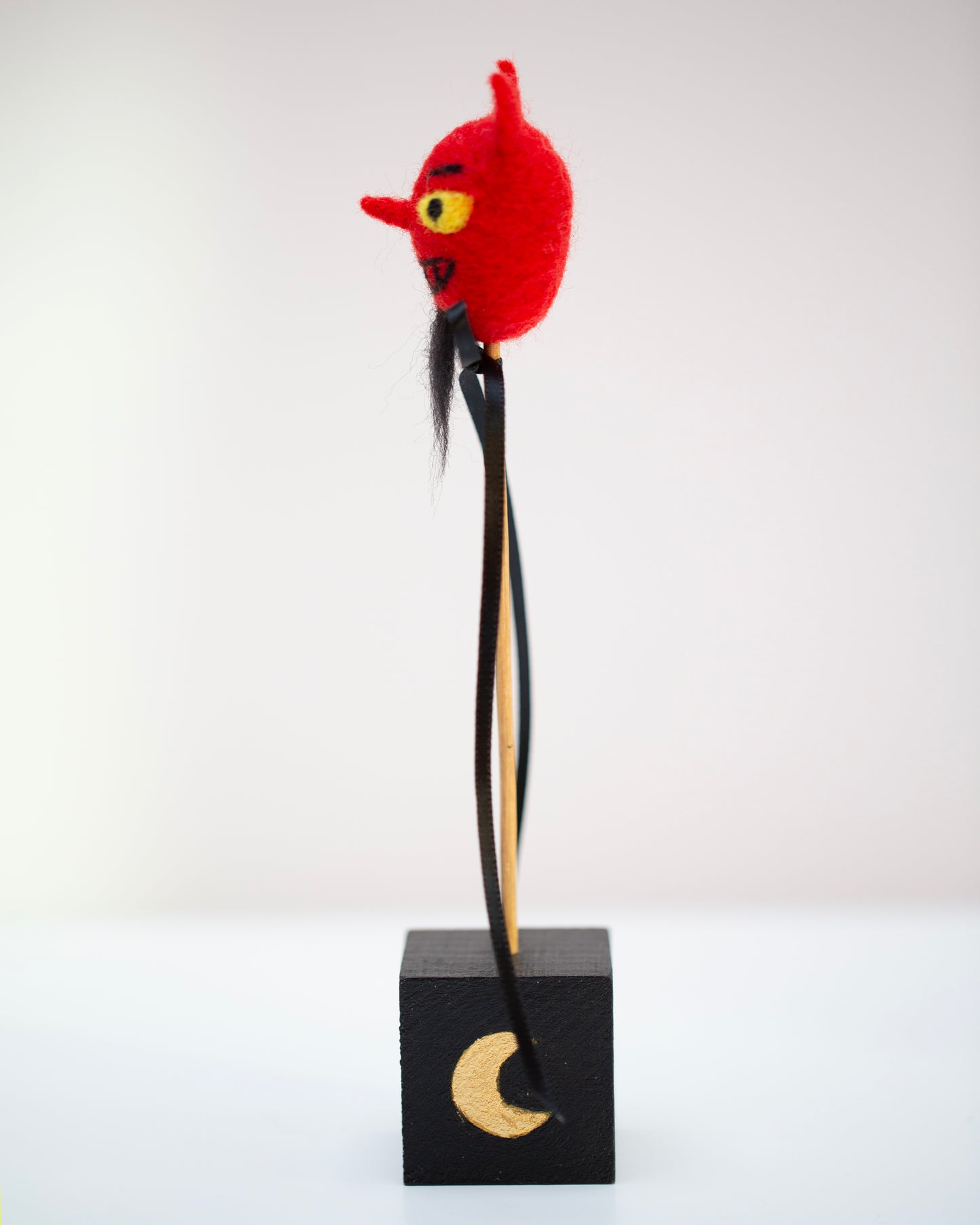 Handmade Wool Felted Devil Head | One of a kind