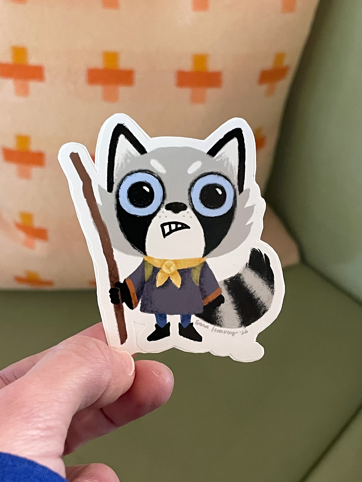 Raccoon Vagabond Sticker Root Game Inspired