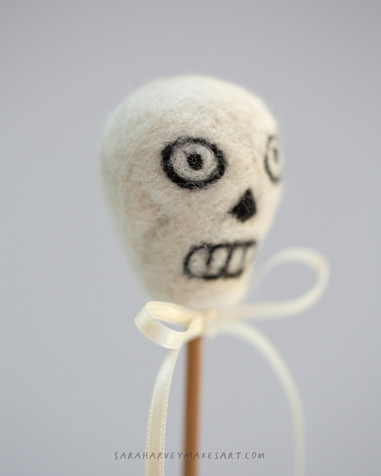 Handmade Wool Felted Skull Head | One of a kind