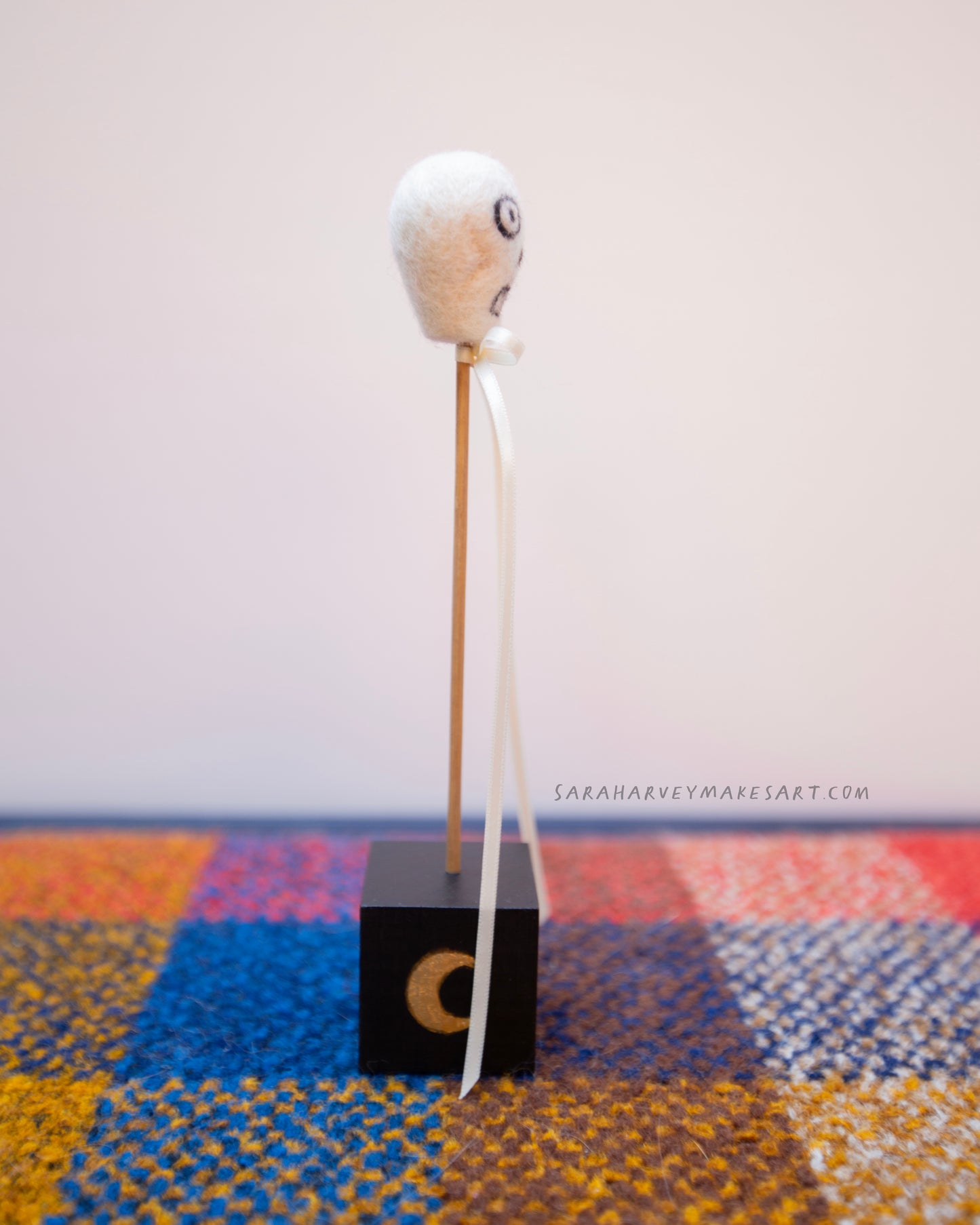 Handmade Wool Felted Skull Head | One of a kind