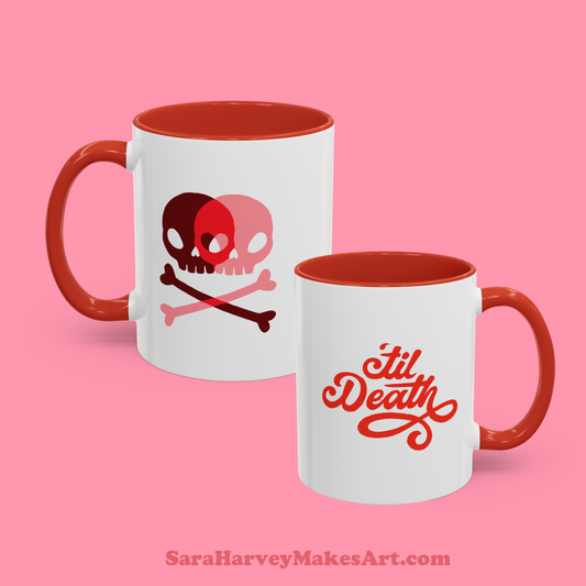 Til Death Love Skull and Crossbones Mug