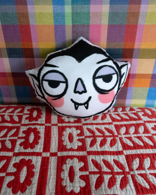 Vampire Head Pillow/Plush 12" tall Handmade
