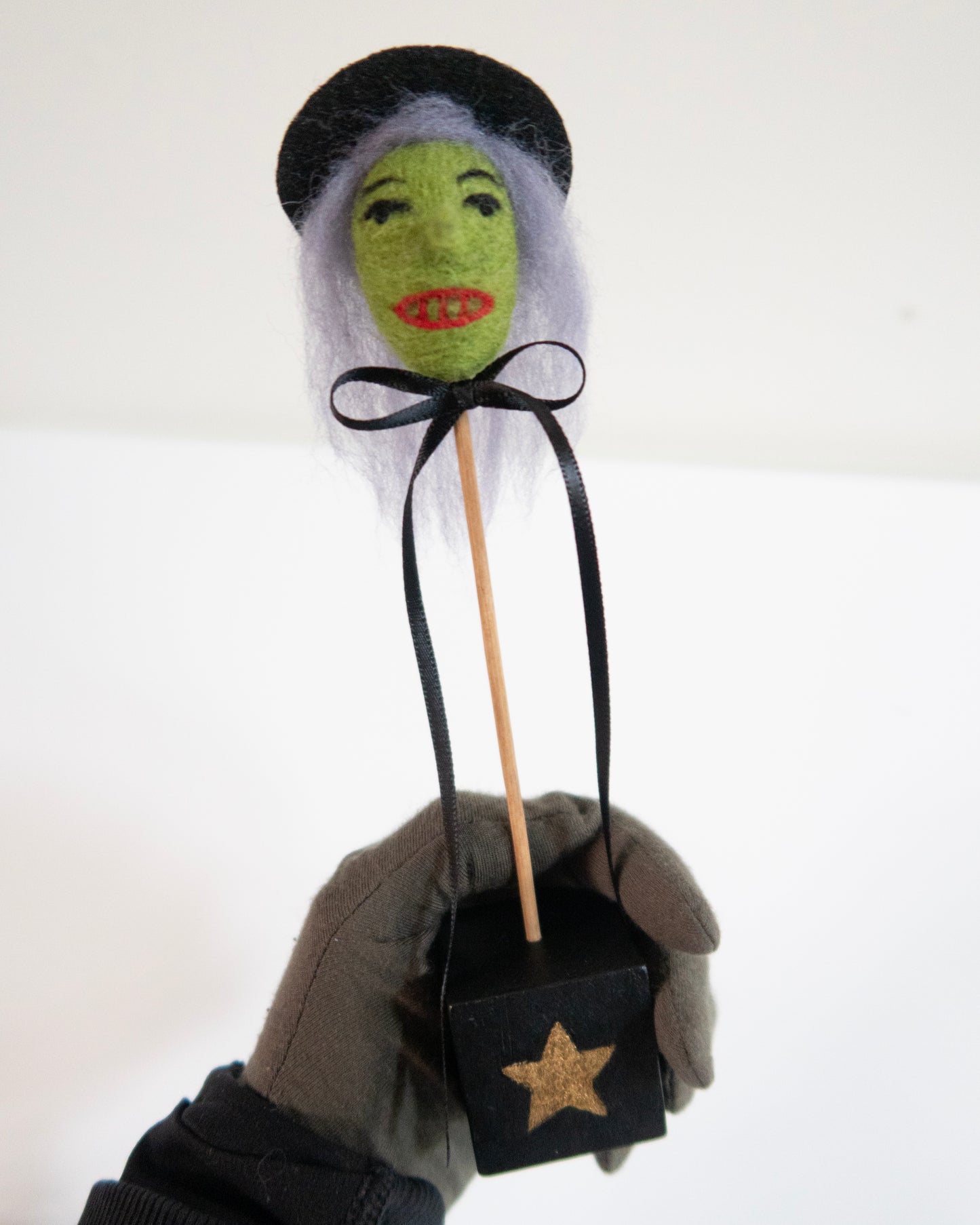 Handmade Wool Felted Witch Head | One of a kind