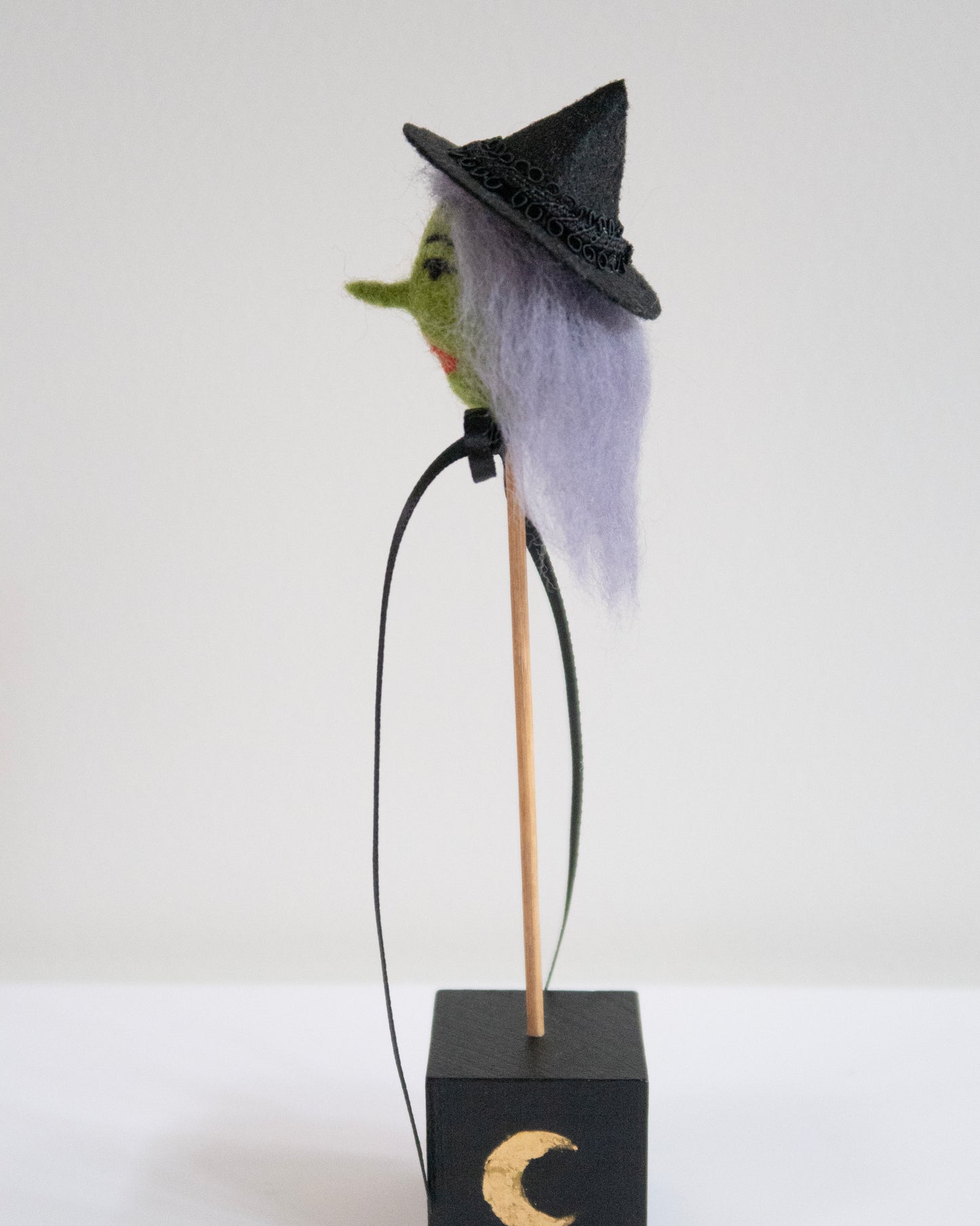 Handmade Wool Felted Witch Head | One of a kind